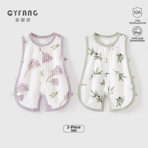 CAIYINGFANG | Newborn Sleeveless Baby Bodysuit Summer Lightweight