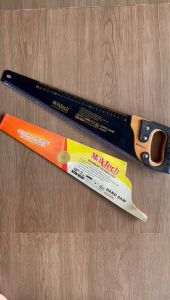 Gergaji kayu tangan 18 inch gagang kayu karet mata gergaji sudah diasah MAXTECH German