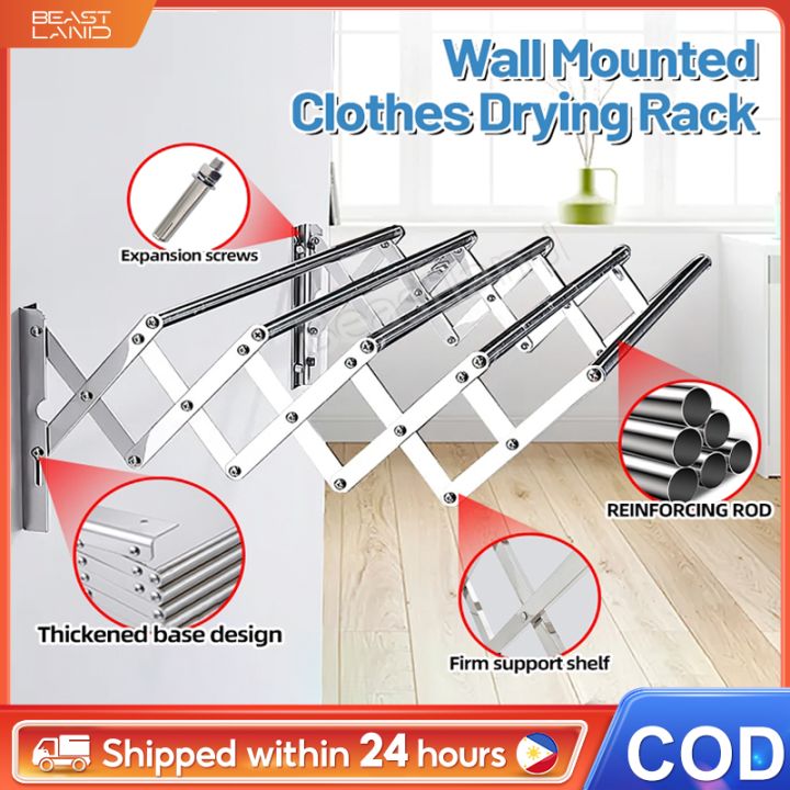 SPACEMADER Sampayan Stainless Drying Rack for Clothes Hanger Stainless ...