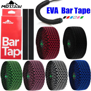 MOTSUV Road Bicycle Handlebar Cork EVA PU Bike Bar Tape Professional Cycling Damping Anti-Vibration Wrap With Bar Plug