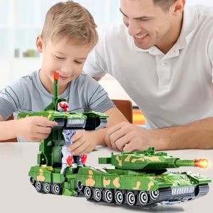 Mainan Anak Mobil Deformation Combat Tank Bisa Berubah Jadi Robot Bump & Go