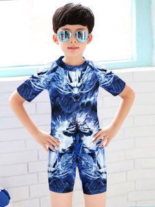 New 2025 Zheta Magic Child Swimwear Boys Separate Quick Dry Swimming Suit Cartoon Dragon King Theme Childrens Swimming Costume