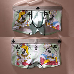 Quần Lót Nam Cotton in Họa Tiết Hoạt Hình Thời Trang Cạp Thấp Bó Sát Gợi Cảm Quần Short Ngắn Quần Lót Góc Bốn Cạnh