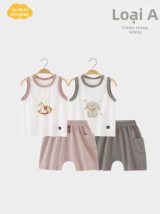 Aengbay | Bộ Áo Dài Bé Mùa Hè Nhẹ Cotton