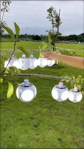 New Lantern Solar DC LED Outdoor Folding Football Bulb Solar Powered Energy Led Lighting Super Bright Multi-scene Emergency Charging Lamp Waterproof Rechargeable Bulb Night Lamp  SINRIT