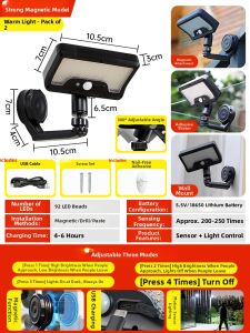 GEEK 3C | Solar Outdoor Waterproof Motion Sensor Wall Light