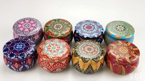 UMI Personality Candy Drum-Shaped Cookie Party Supply Tea Pot Metal Tin Iron Box Storage Case Dry Spices Sweets Kotak Besi