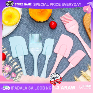 3Pcs Per Pack Cream Silicone Scraper DIY Bread Cake Butter Spatula Mixer Oil Brush Kitchen Baking Tool Non-stick Home Baking Accessories