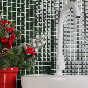 20 Miếng Dán Tường Gốm Tự Dính Kiểu Khảm 3D Chống Thấm Nước Chất Liệu Vinyl Trang Trí Nhà Bếp Phong Cách Hiện Đại