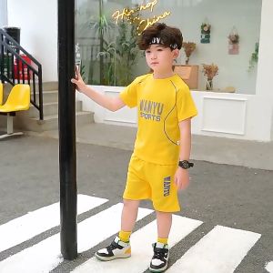ชุดกีฬาเด็ก เสื้อ+กางเกง ชุดวิ่งเด็ก ผ้าสแปนเด็กซ์ นุ่ม ระบายอากาศได้ดี สวยงามสมดุล ชูฟื้นฟูกระชับ