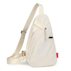 New 2025 Mens Canvas Crossbody Chest Bag Leisure Waist Bag Single Shoulder Bag Korean Style Small Backpack Soft Nylon Material