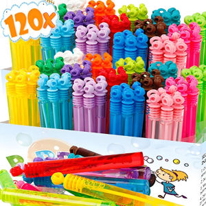 Dizoey 120PCS Bubble Soap Bottles Rose Empty Tube Colorful Bubble Wand for Wedding Baby Shower Birthday Decor Kid Filler Toys
