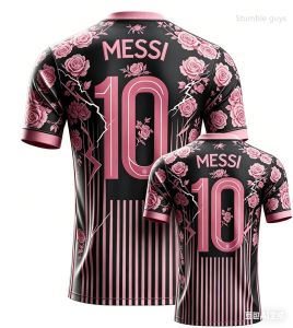 Summer Men Messi 10 Football T-shirt Short Sleeve Jersey Fashion Oversized Outdoor Training Tops Kids Clothes