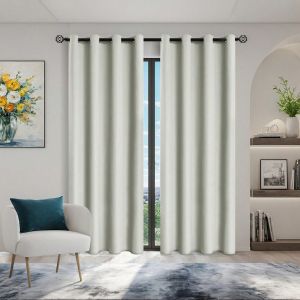 1panel Solid 100% Blackout Curtains with Grommets Total Privacy Drapes for Bedroom Living Room Home Decor