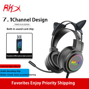 Gaming headset headset computer wired headset with microphone gaming game play listening to the sound of the USB interface
