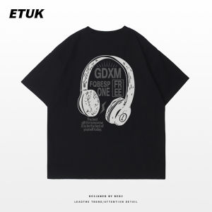 Summer Casual Cotton T-Shirt Mens Short Sleeve Print Design Loose Fit Couples Shirt American Street Style Tagkita Brand