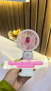 Kipas Angin Mini USB Portable Kipas Kecil Serbaguna Kipas Angin Genggam Kipas Traveling Karakter Buah Sayuran