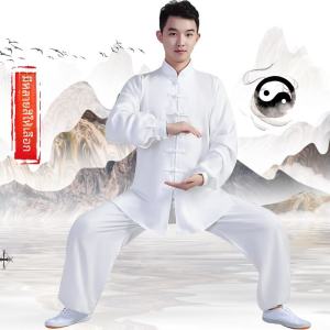 Tai Chi Performance Clothing Traditional Chinese Martial Arts Bamboo Stem Linen Practice Uniform Men Women Spring Autumn