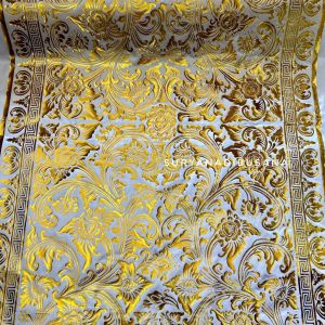 Kain prade bali satin meteran mas motif bun bunga