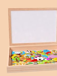 Ghép Hình Nam Châm Bằng Gỗ Cao Cấp Cho Bé Phát Triển Trí Tuệ Tư Duy Sáng Tạo Chất Liệu An Toàn.