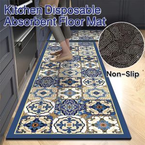Kitchen Disposable Absorbent Floor Mat Non-Slip And Oilproof Waterproof Carpet Mat Home Entrance Door Mat