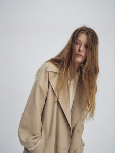ICICLE | Fine Wool Plain Weave Single Button Trench Coat
