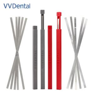 VV DENTAL | 5pcs Dental Polishing Strip Stainless SteelEmery Saw Stick for Polish Adjacent Tooth Enamel Single/Double Sided Polish Tools
