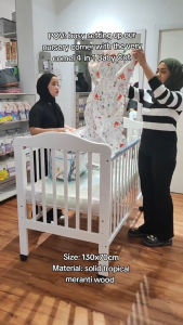 Seni Daya Wooden Baby Cot SDB892 SDB893 Convertible 4-in-1 Baby Cot Bed (Crib Playpen Sofa Bed Junior Bed)