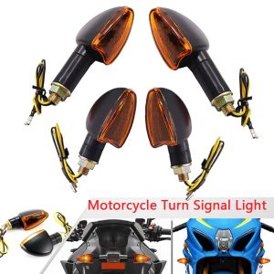 Motorcycle Turn Signal Light 12V 10mm Halogen Turn Signal Motorcycle Blinker Lamp For Honda For YAMAHA Scooter Cafe Racer