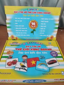 [LOẠI TO CHỐNG THẤM] Thẻ học thông minh song ngữ - KT15x21cm dạy trẻ thế giới xung quanh