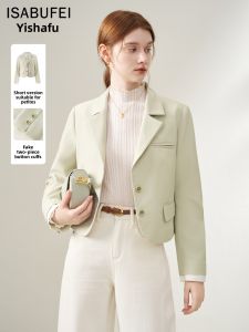 isabufei | Áo Blazer Dài Gọn Ngắn