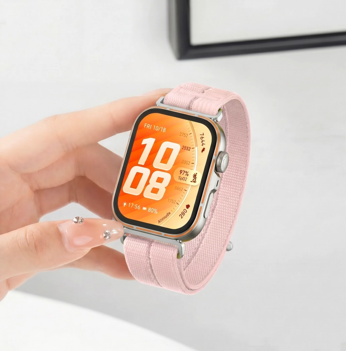 CRESTED Breathable Nylon Loop Band for Huawei Watch Fit 3/4/4 Pro/5/5 Pro with Metal Buckle