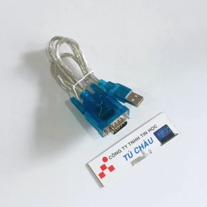 Cáp RS232 / USB ra Com DB9 (Chuẩn USB 2.0 ra Com 9 Kim Đực) / Cáp dài 80Cm (Bịt)