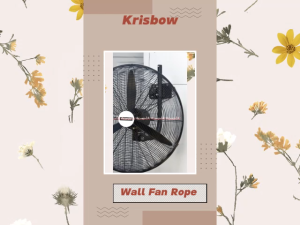 Krisbow 26inch Wall Fan: Kipas Angin Dinding Hitam & Tali Tarik