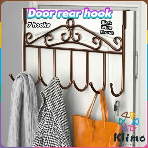 KLIMO  Door Rear Hook Door Hanging Clothes Hanging  No need for nails Clothes Hook Black White Bronze
