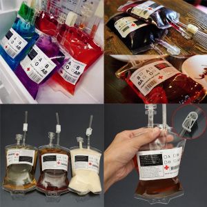 【On Sale】5Pcs Reusable Venous Blood Bags Halloween Haunted Drink Containers