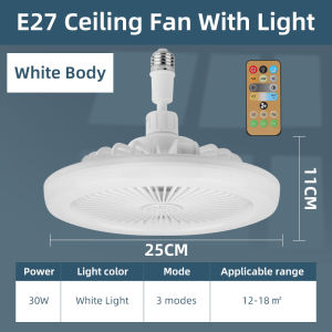 Multi-Head Ceiling Fan Light E27 Bulb 60W Ceiling Lamp with Fan Home Decor Foldable Fan Lights for Bedroom Living Room Kitchen