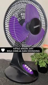 YASAKA Desk Fan / Kipas Angin Meja Dinding 12 Inci (2 in 1)