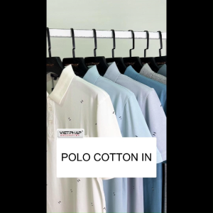 Áo Polo Nam In Bông Chất Cotton Cao Cấp Form Reguler Fit Thoáng Mát Sang Trọng VIỆT PHÁP 34561
