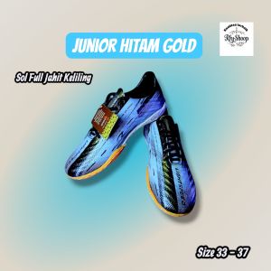 Sepatu Futsal Mini Soccer Junior Hitam Orange Berkualitas Kuat Ringan Nyaman Dipakai Anti Slip