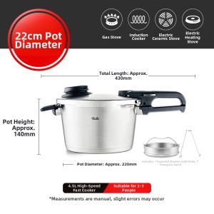 Home Use Explosion-Proof Stainless Steel Pressure Cooker
