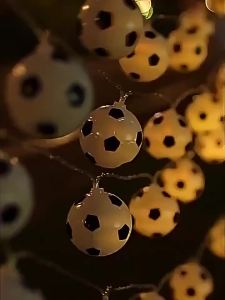 1.5M10 LED Football Shaped LED Light String Battery Powered Suitable For Decorating Parties Festivals And Childrens Rooms