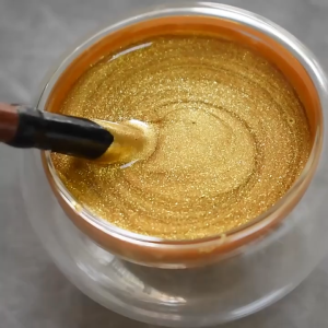 24K Metallic Gold Acrylic PaintLarge Gold Leaf Paint Non Toxic Non Fading Craft Paints for Metal