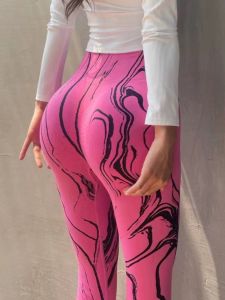 SKINOFSKIN | Floral Design High-Waist Butt-Lift Stretchable Quick-Dry Yoga & Fitness Pants