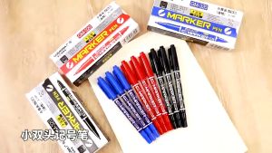 1Pcs Marker Oil Permanent Markers Waterproof Media Disc Dual Tip Pen School Wholesale
