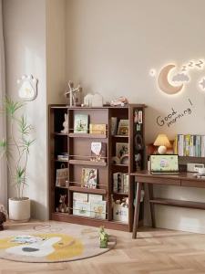 DONGMU | Solid Wood Childrens Bookshelf Multi-level Sliding Door Picture Book Shelf
