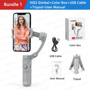 AXNEN | AXNEN 3-Axis Gimbal Handheld Self Stabilizer with Tripod Selfie Stick Vlog CellPhone Video Recorder for Phone Smartphone Mobile