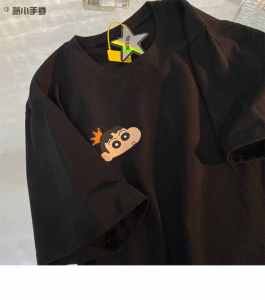 Retro Japanese Cartoon Pure Cotton Short Sleeve Womens T-shirt Summer Loose Chic Hong Kong Style Student Half Sleeve Body Shirt Trendy Top