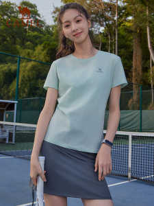 เสื้อยืดลำลองกีฬาอูฐแห้งเร็วสำหรับผู้หญิง