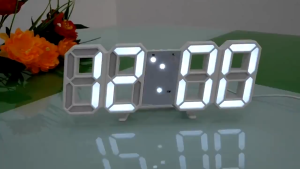 Digital Clock Wall Decor Smart 3d Alarm Clock Led Kitchen Office Table Desk Alarm Temperature Clock